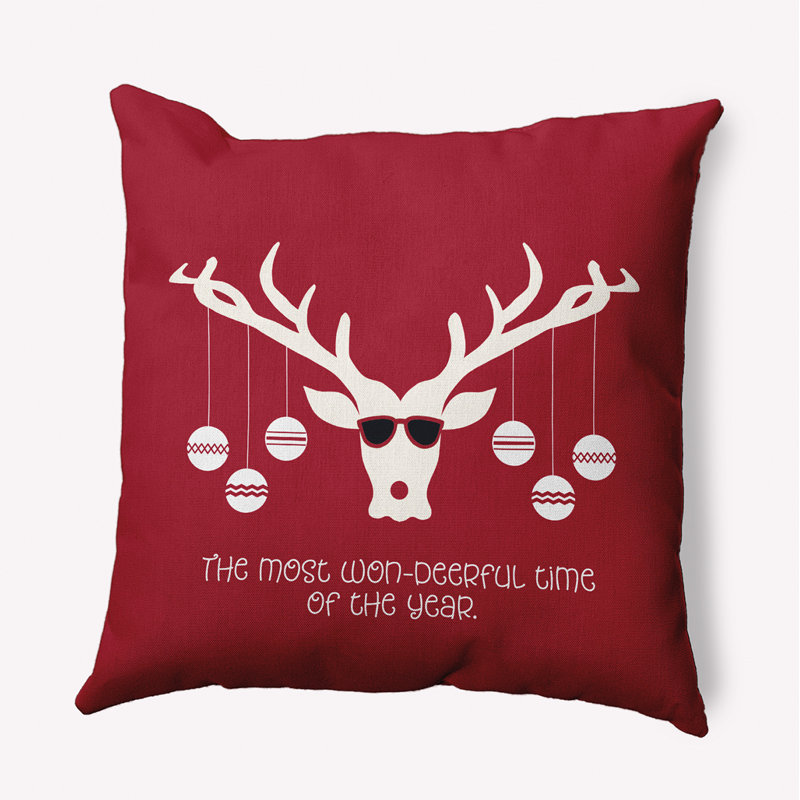 Animal Outdoor Reversible Throw Pillow, Rouge, 16 po x 16 po, Carré
