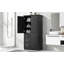 Armoire de rangement haute et large avec portes pour salle de bain / bureau, trois tiroirs, noir, buffet