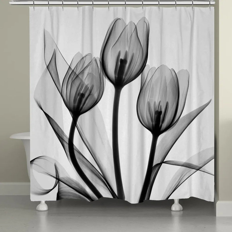 Watlington Floral Shower Curtain, 71" H x 74" W, Golden