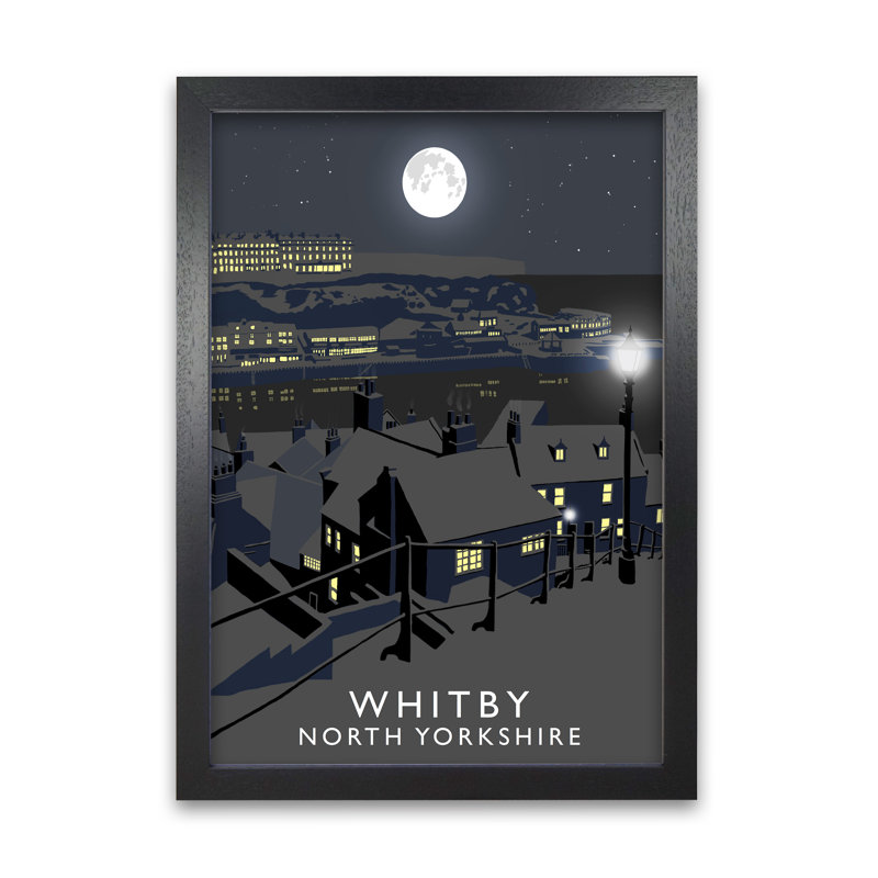 'Whitby' by Richard O'Neil - Print, Black Framed, 59.4cm H x 42cm W x 3cm D