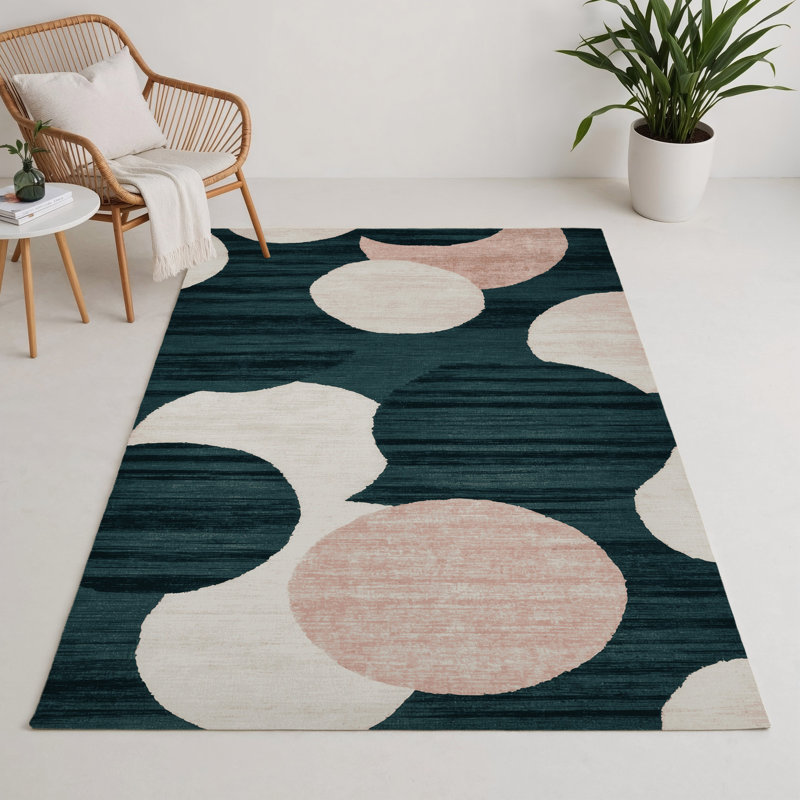 Tapis intérieur et extérieur beige Watercolor, Rectangulaire 3 pi x 5 pi