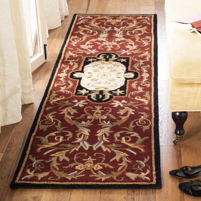 Tapis oriental en laine touffeté à la main Algier, Tapis de couloir 2 pi 3 po x 12 pi