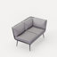 GREY FRAME 8 SEATER - 6pc corner lounging set 