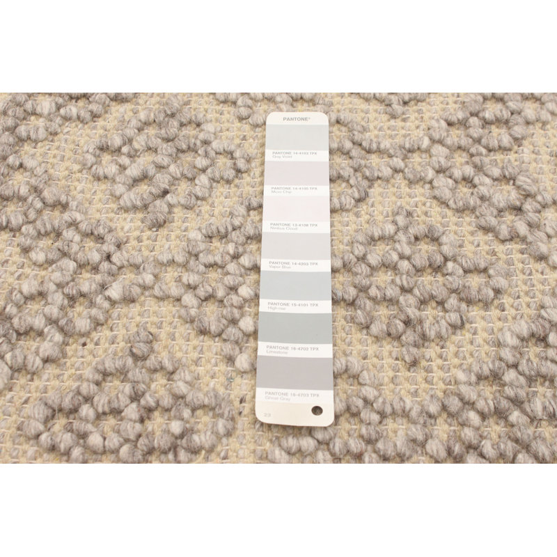Tapis ivoire en laine tressé à la main Mulvey
