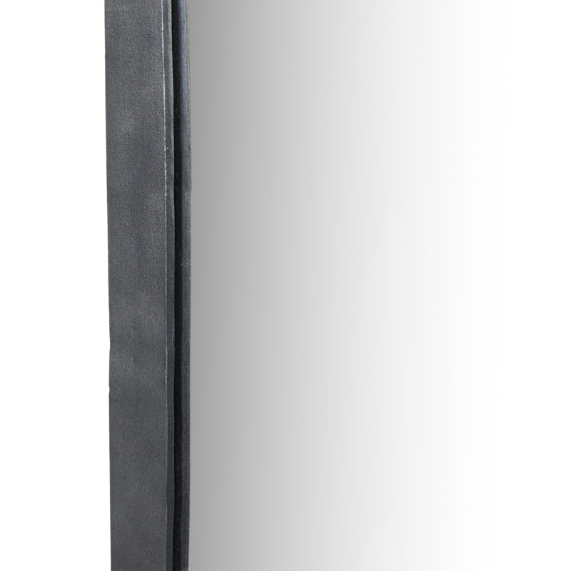 Regis Rectangle Floor Mirror, Hammered Gray