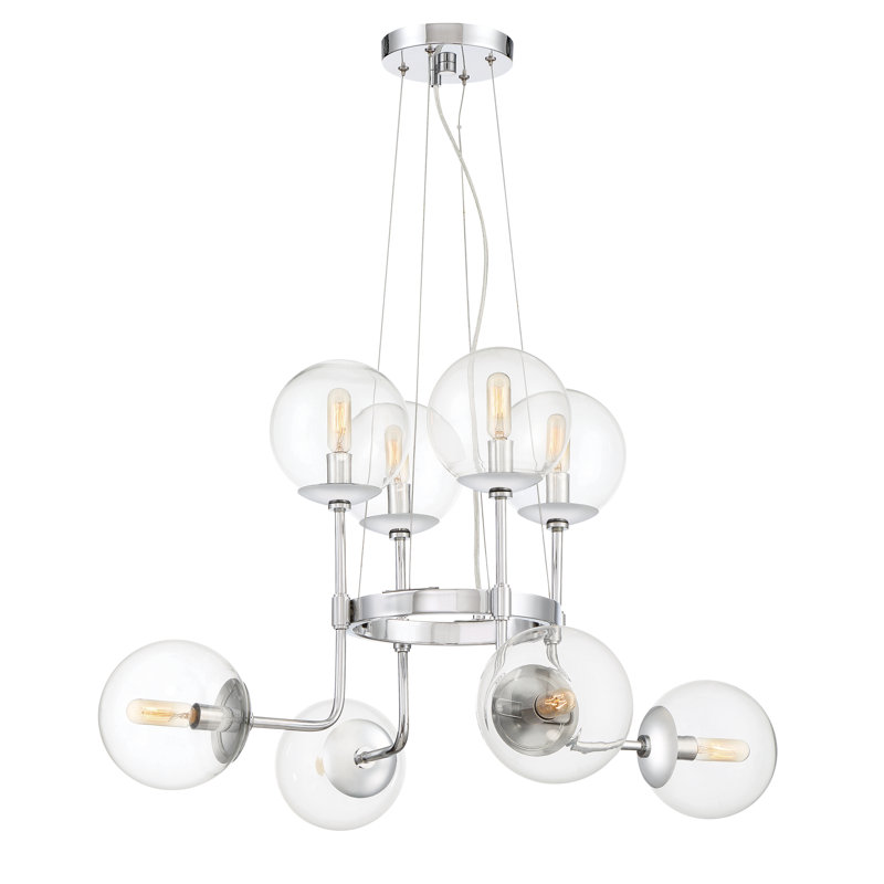 Lustre de roue de wagon avec abat-jour 8 lumières Caudill