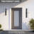 Black 22"H Aluminum Integrated LED Cylinder Up Down Outdoor Wall Sconce-1304681013