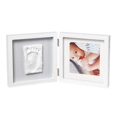 White Wood Embossed Picture Frame with Mat