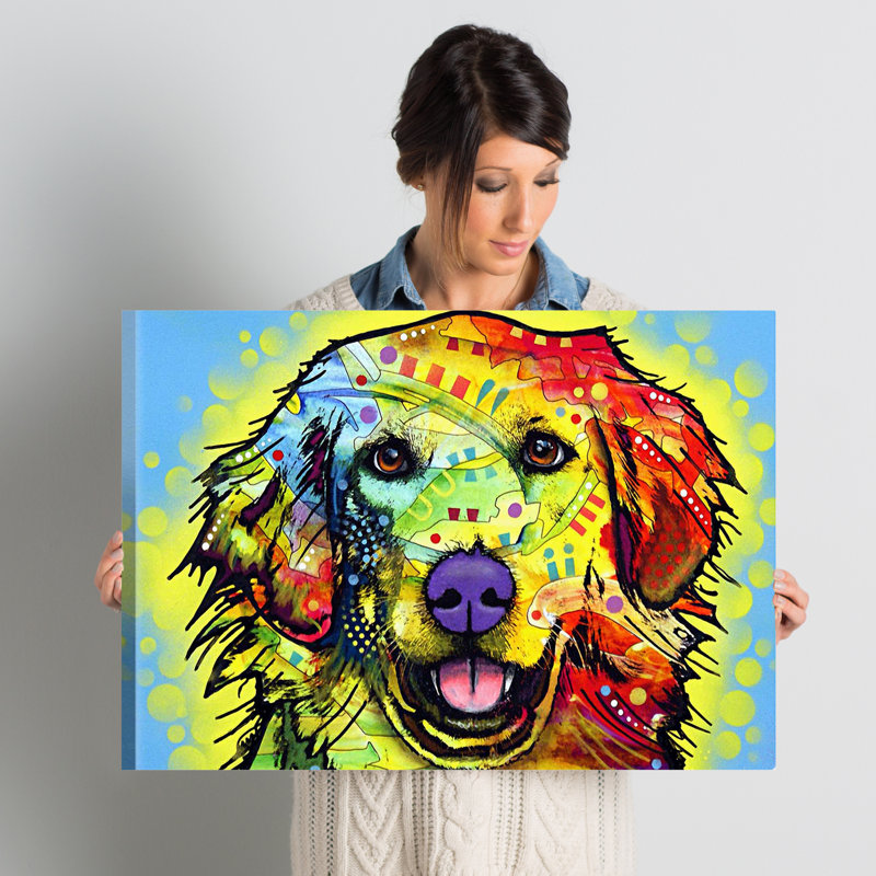 " Golden Retriever ", 18" H x 26" W x 1.5" D, Canvas
