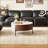 Modern White Round Coffee Table with Sintered Stone Top &amp; Oversized Drawers, Easy-Clean for Living Room