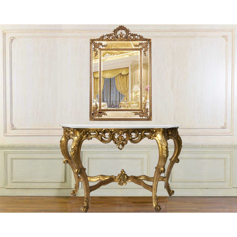 Infinity 53'' W Marble Console Table, White