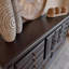 Buffet grande capacité en bois massif noir
