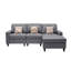 Canapé modulaire réversible 3 pièces Turmea Latitude Run® Beige avec coussins et pieds interchangeables-118805340-118805337-118805335