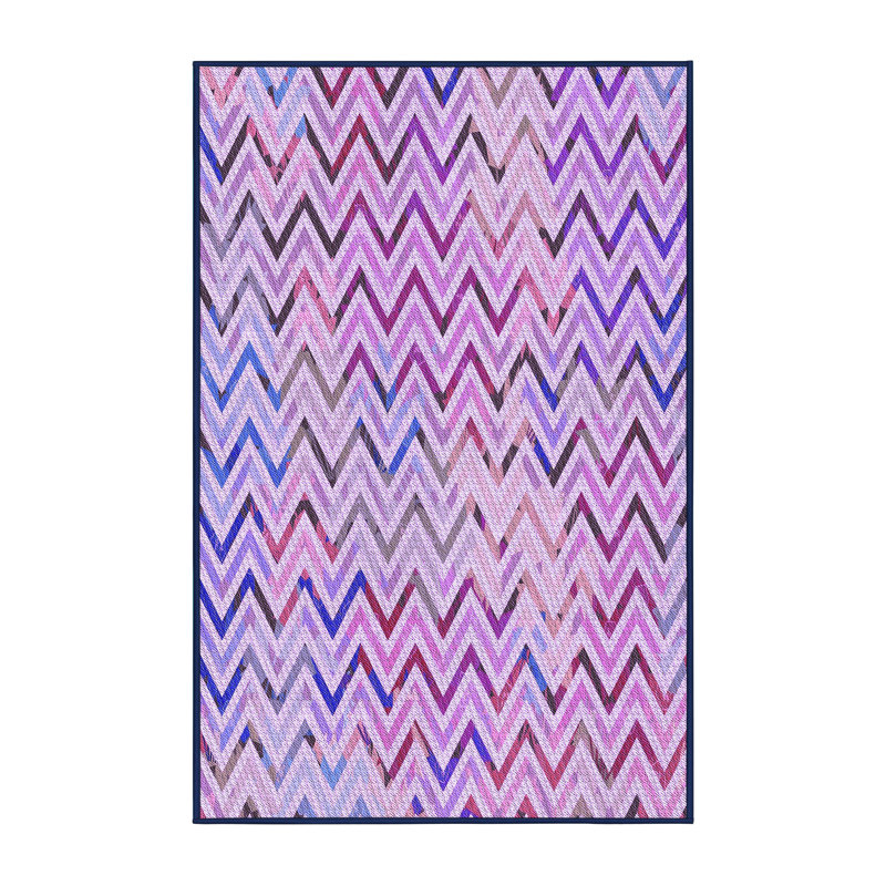 Tapis mauve rectangulaire tissé à la machine 6 pi x 9 pi
