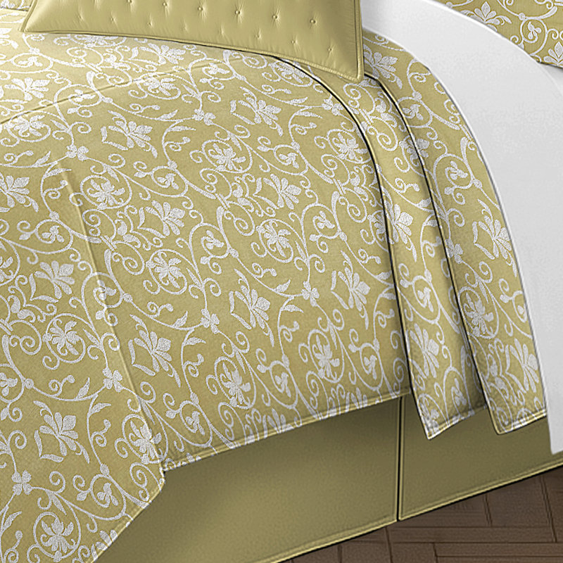 Ensemble de housse de couette en dentelle Primrose et 1 taie décorative simple