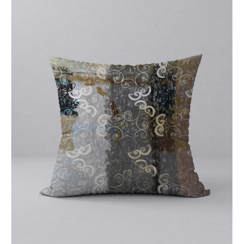 Abstract Reversible Throw Pillow, 18" x 18"