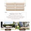 Balancelle de patio beige avec coussins moelleux et cadre en tissu imperméable pour cour intérieure rembourrée