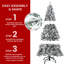Arbre de Noël enneigé 6 pi - Arbre de Noël artificiel enneigé avec 678 pointes, PVC pleine forme, support en métal robuste, décoration Winter Wonderland pour la maison, le bureau ou un appartement-118345117