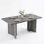 Table de salle à manger rectangulaire en bois Amiin 63 po avec 6 chaises de cuisine modernes rembourrées-643832961-643832967-643833084