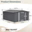 Remise de rangement extérieure en métal 12 po x 14 pi, grande remise à outils de jardin avec portes doubles verrouillables, bâtiment de jardin imperméable, gris clair, convient au rangement d'outils de patio, de cour et de jardin