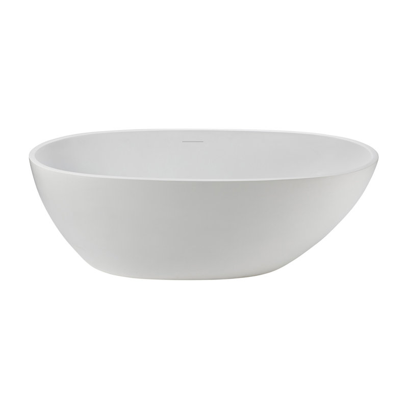 Baignoire de trempage autoportante 66" x 34" oval, Blanc brillant