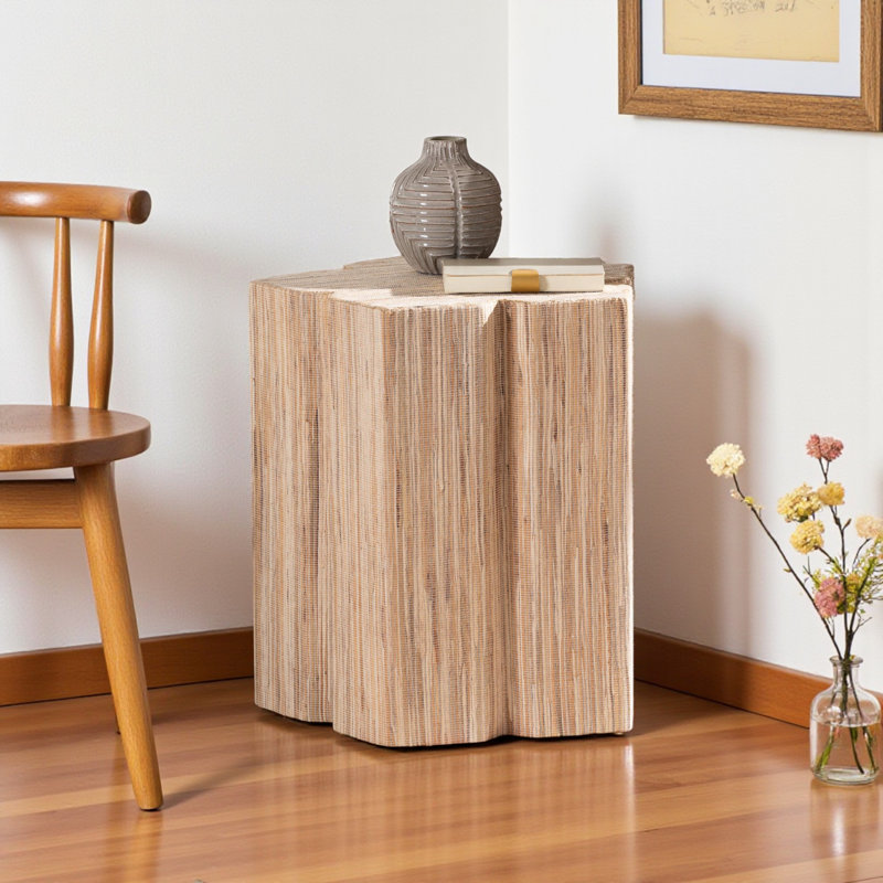 Table de bout Larkin en toile de ramie tissée