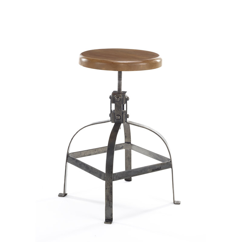 Levin Mango Solid Wood Adjustable Height Bar Stool