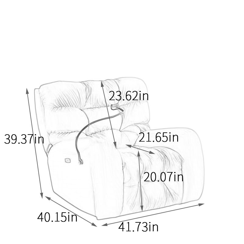 Fauteuil inclinable pivotant en similicuir, Orange