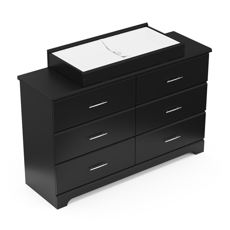 Storkcraft Brookside 6 Drawer Dresser with Nest Topper and Change Pad Nursery Set