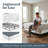 Full Mattress Foundation With Textured Fabric Cover-1196533154