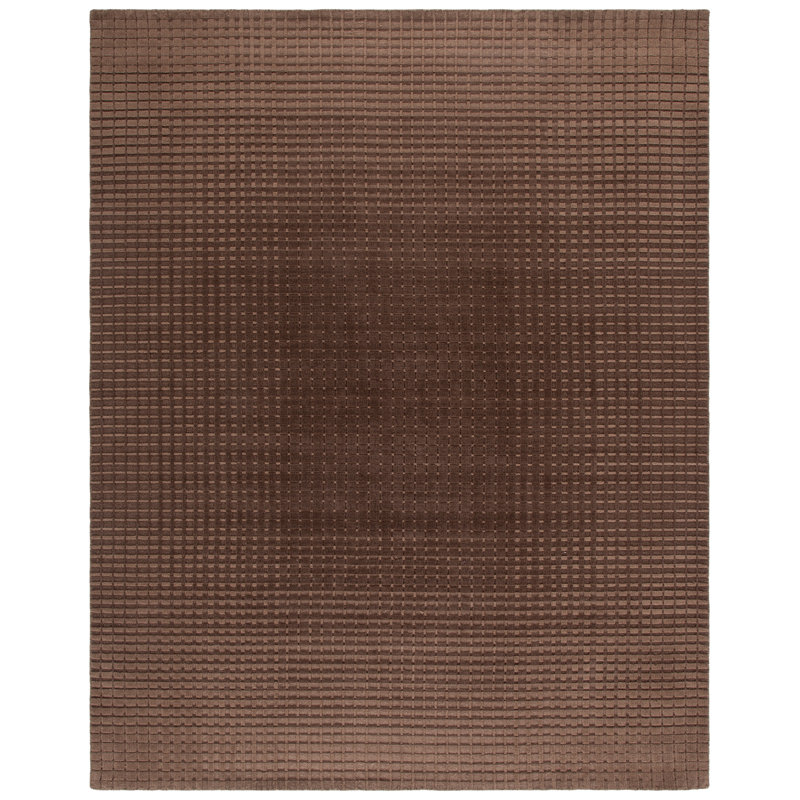 Laine tissée à la main 70% Ridgewood 301; Tapis abstrait 30% coton recyclé, Rectangulaire 8 pi x 10 pi