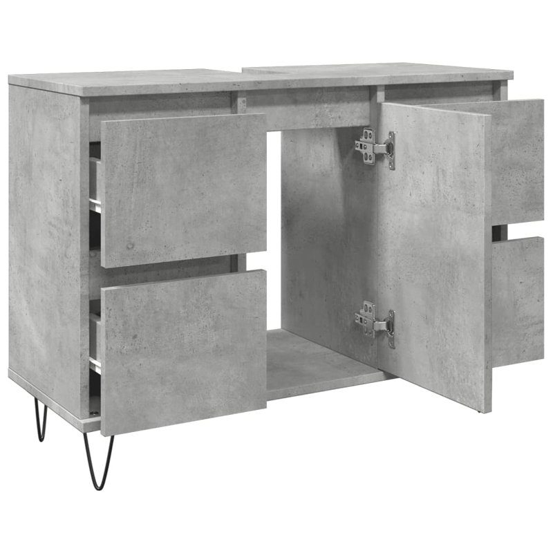 Braulio Iron Bathroom Cabinet, Concrete grey