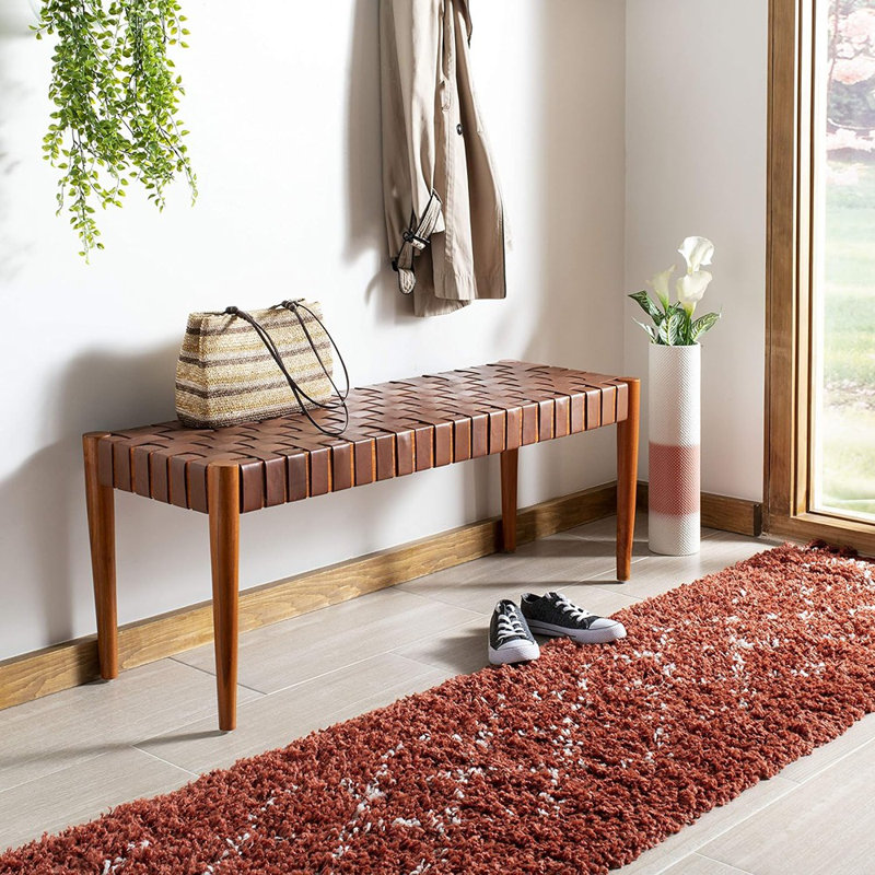 Banc en cuir 47 po Home Amalia