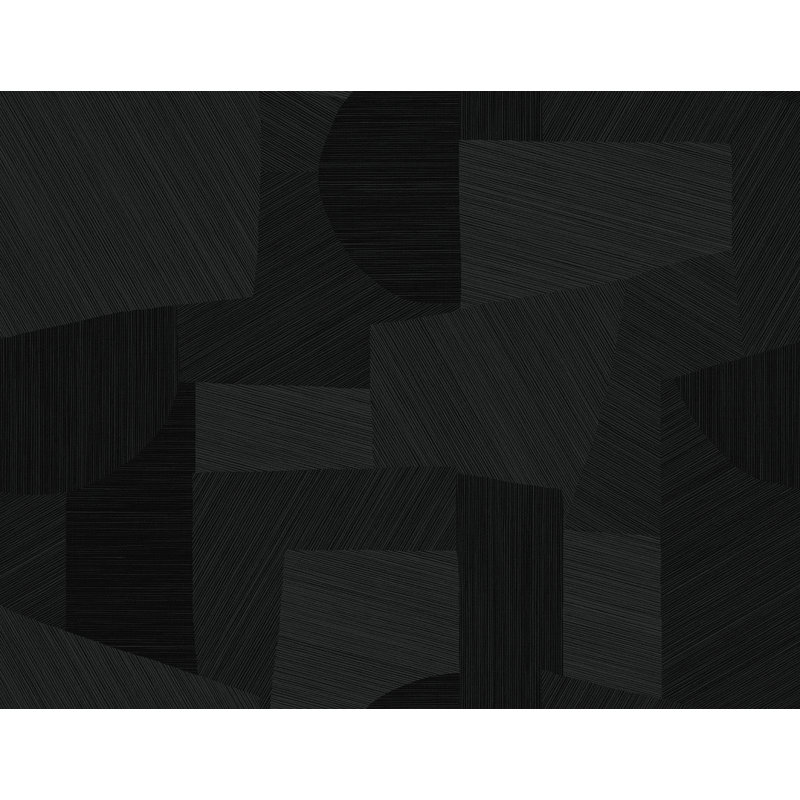 Papier peint ivoire Ivy Bronx Designs, Noir, noir, noir, noir