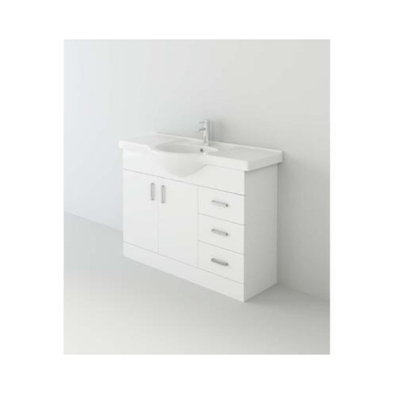VeeBath Desire Mars 1050 Unit and basin - White