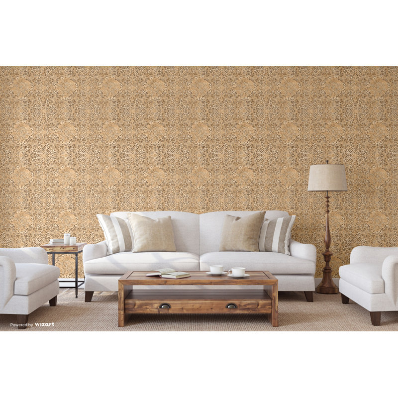 Jamir 10m x 53cm Wallpaper Roll, Brown
