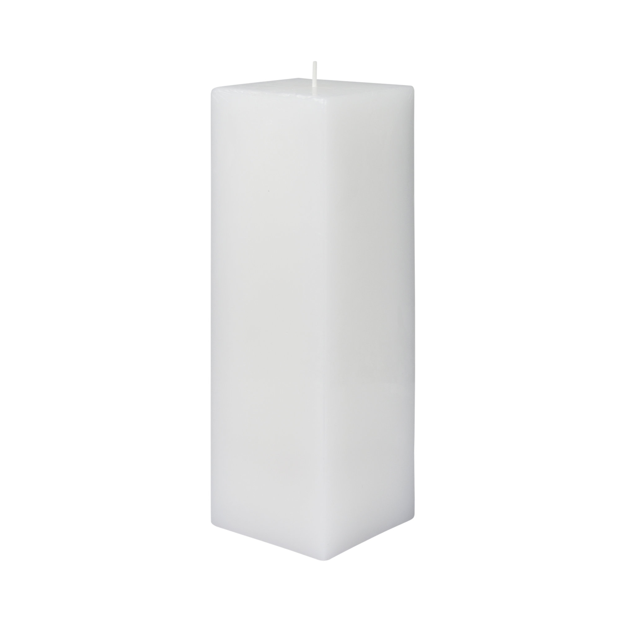 Square Pillar Candle, 1 Candle, 9" H x 3" W x 3" D, White