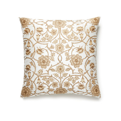 Ornamental Gate Silk Floral Square Pillow Cover & Insert