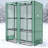 Lean-to Portable Greenhouse with Three-Tier Shelves, Steel Frame and Dual Roll-Up Doors-124833670