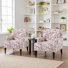 Glenetta Iliana Upholstered Rococo Plum Cotton Blend Armchair with Solid Wood Legs and Nailhead Trim