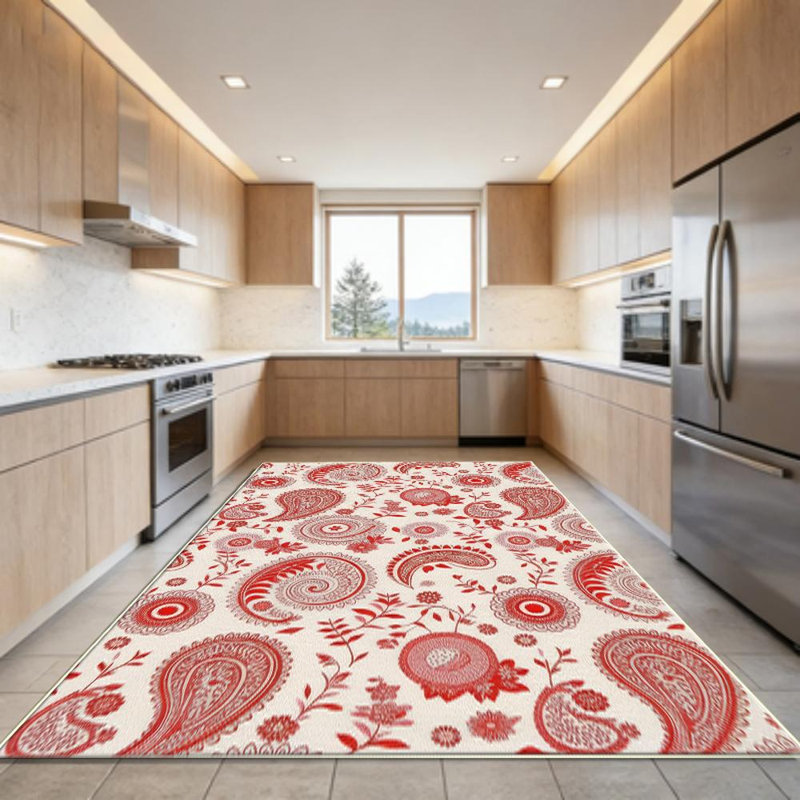 Paisley Area Rug, Soft And Lightweight, Suitable For All Seasons, Easy To Maintain And Easy To Clean, Machine Washable Carpet Floor Mat, Suitable For Living Room, Bedroom, Hallway, Balcony, Patio, Room Decor, Home Decor, Outdoor Decor