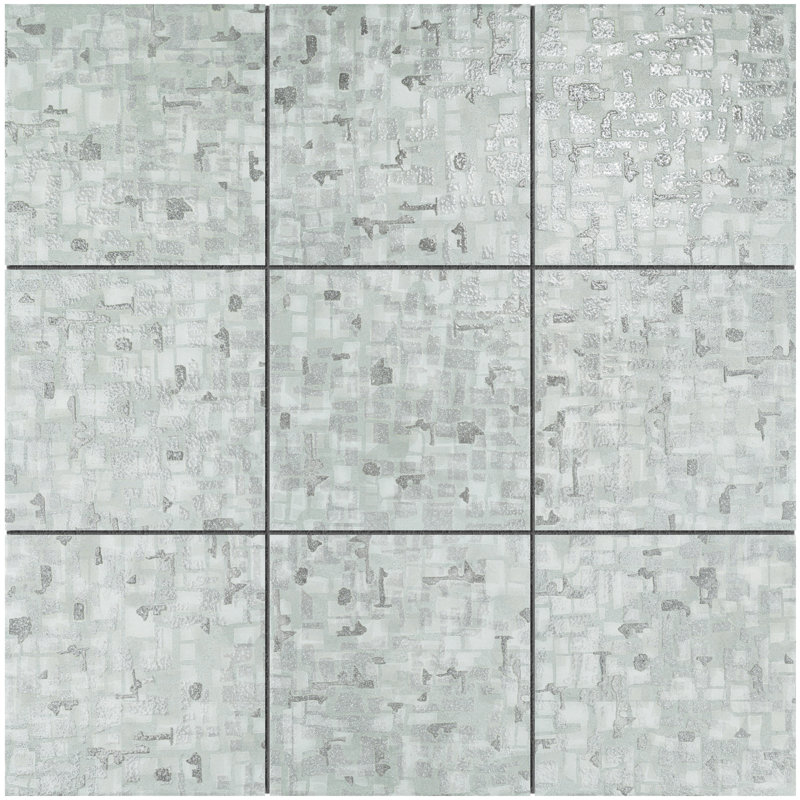 Charlotte 8.03 in. x 8.03 in. Textured Porcelain Floor and Wall Tile, Winter Sky