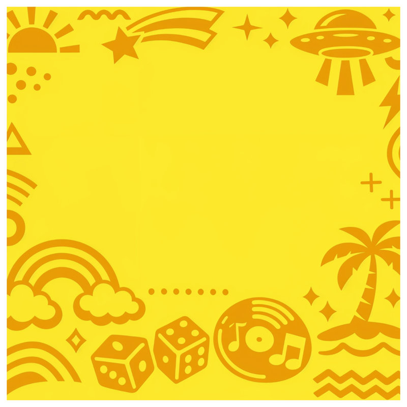 Yellow Retro Icons Comforter, Twin
