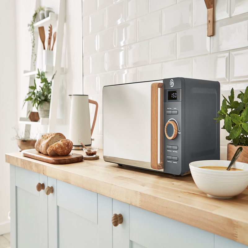 Swan 45.1cm 20m³ L 800W - Watt Countertop Microwave, Grey