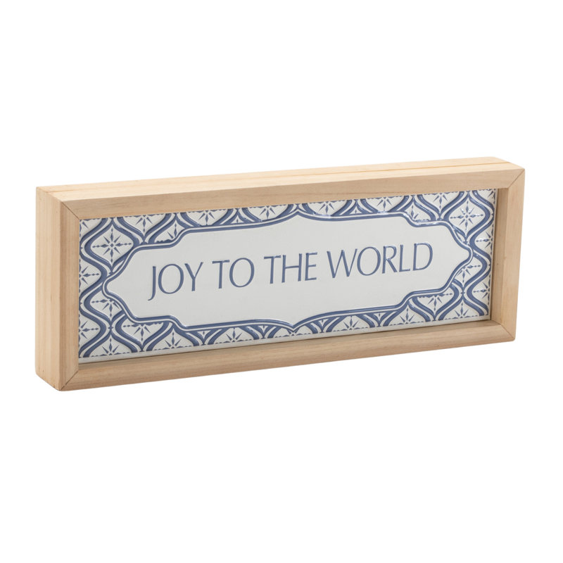 Panneau encadré «Joy to the world» 12 po