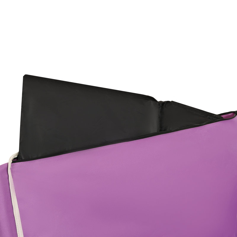 Chariot de chariot pliant convertible 3-en-1 avec banc et rangement - Chariot utilitaire robuste de 500 lb, Mauve