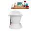 Baignoire de trempage autoportante 61 "avec plateau en bambou 61" Streamline-50897475