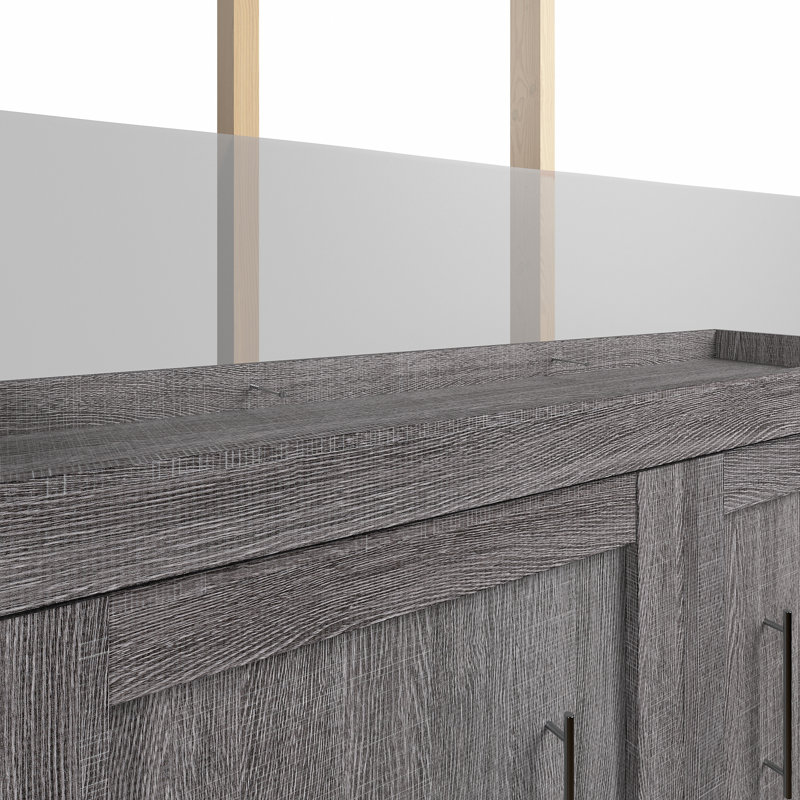 Osterman Murphy Bed, Full, Bark Gray