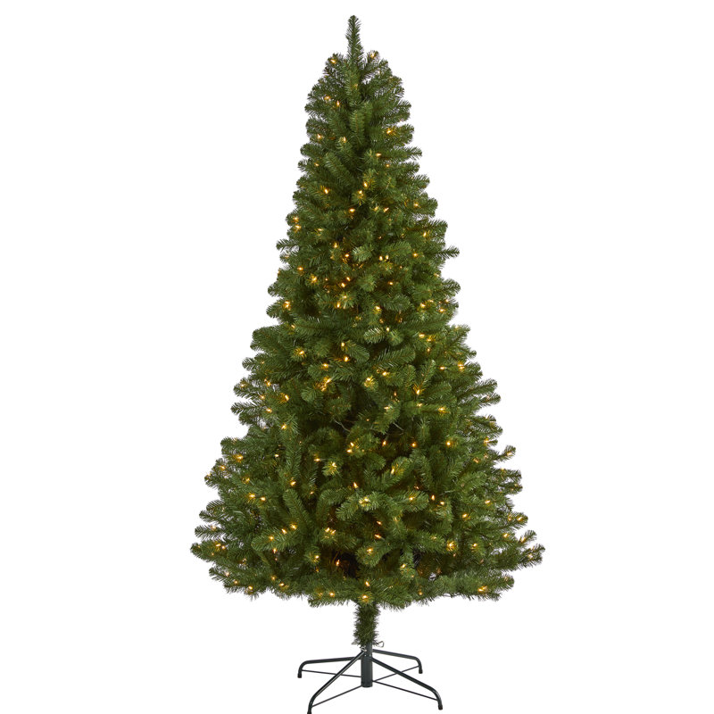 Lighted Artificial Christmas Tree, 7.5' H