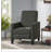 Linen Manual Push Back Recliner Chair-320699873